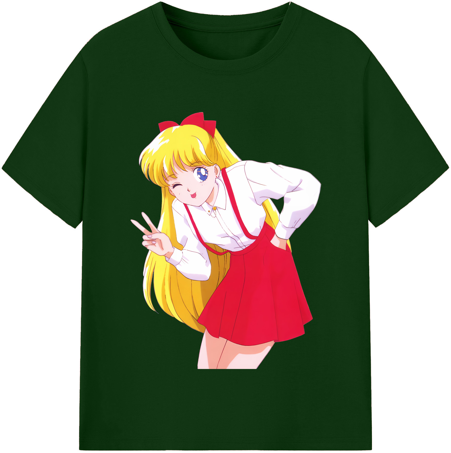 （画像用） 美少女戦士セーラームーン 愛野 美奈子 あいの みなこ Sailor Moon Aino Minako 綿100％半袖Tシャツ（フロントプリント）